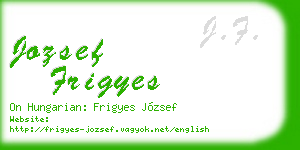jozsef frigyes business card